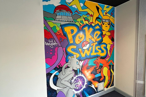 Graffeur Geneve suisse Pokemon Pikachu Mewtwo